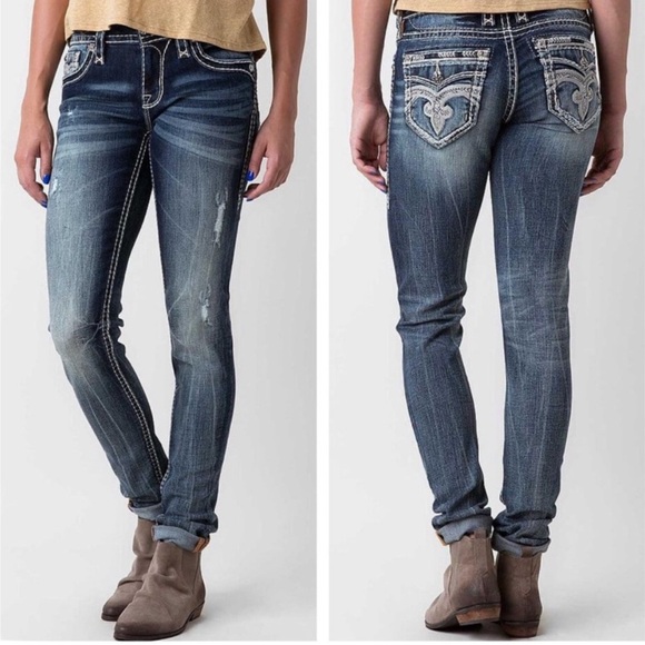 Rock Revival Denim - Rock Revival Pilkin Midrise Skinny Stretch Jeans Size 25
